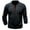 Black, variant on DGXTA Men's Cotton Linen Shirt Casual Loose Long Sleeve V Neck Lace Up Tee Shirts Summer Top