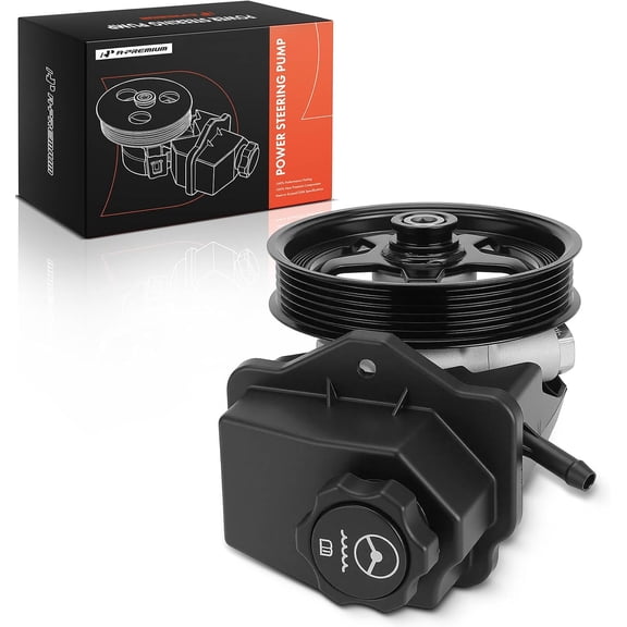 A-Premium Power Steering Pump, with Reservoir & Pulley, Compatible with Chevrolet Impala 2006-2011, Monte Carlo 2006-2007, 3.5L 3.9L