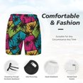 thumbnail image 3 of Yiaed Hawaii Palms Print Mens Swim Trunks Bathing Suit Compression Liner Beach Swim Shorts Swimwear Quick Dry Zipper Pocket No-Chafing Board Short-X-Large, 3 of 6