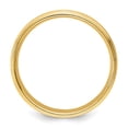 thumbnail image 2 of 14k Yellow Gold 6mm Standard Weight Comfort Fit Brushed Satin/Polished Milgrain Grooved Edge Wedding Band Size 11 YB102S, 2 of 5