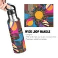 thumbnail image 4 of Yayeee 33oz Insulated Water Bottle Double Wall Stainless Steel with Flip Straw Lid, Futuristic Circles, 4 of 7