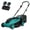 blue, variant on GIMMYFIVE 17 in Cordless Lawn Mower, Brushless Motor, 2 x 20V 4.0Ah Batteries, Bagging and Mulching
