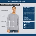 thumbnail image 3 of BELLA + CANVAS Unisex Triblend Long Sleeve T-Shirts 50/25/25 Polyester/ Ring-spun Cotton/Rayon Tee Shirt (Athletic Grey Triblend , S), 3 of 7