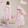 Cartoon My Melody Women Plush Pajamas Robe Set Sanrioed Anime Kawaii