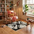 thumbnail image 3 of ODIKA 3'x5' Ultra-Soft Throw Mat, Abstract Linework Vein Motifs Veined Streaks Flow Symmetrical Swirl Flowing None Washable, Bare feet friendly, Easy Care Indoor rug for Bedside, Vanity, 3 of 7