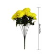 thumbnail image 2 of Ramo de novia de boda de flor de rosa artificial de 10 cabezas, ramo de flores de simulación de oficina en casa, rosa falsa, amarillo sidaley HA7036-07B, 2 of 5