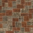 thumbnail image 1 of Ahgly Company Indoor Square Abstract Dark Almond Brown Abstract Area Rugs, 6' Square, 1 of 6
