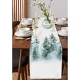thumbnail image 2 of Forest Green Ombre Burlap Cotton Table Runner 13x70 Inches Long, Watercolor Sage Green Trees Farmhouse Table Runners, Outdoor Dining Tablecloths Decor for Baby Shower/Party/Wedding, 2 of 6