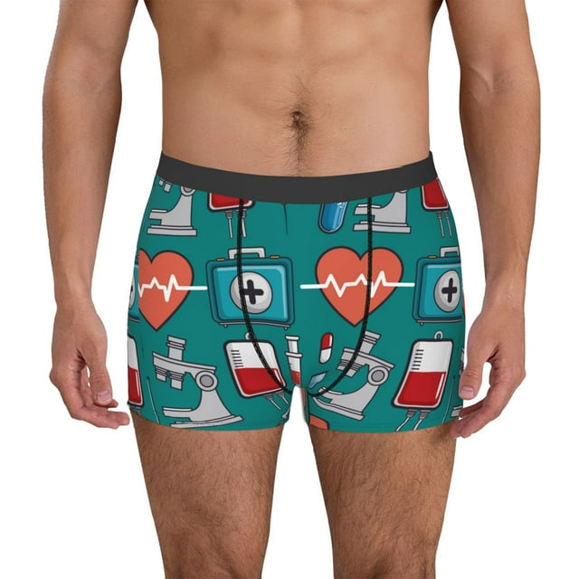 Fotbe Medical Elements Calzoncillos Tipo Boxer con Bolsa de Soporte Total para Hombre, X-Temp Fresco, Transpirable y de Secado Rápido-Small