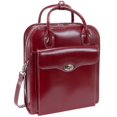 thumbnail image 2 of W Series | MELROSE | 15" Leather Vertical Wheeled Ladies' Laptop Briefcase - Red, 2 of 6
