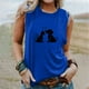 thumbnail image 2 of Verano mujer moda cuello redondo impreso sin mangas casual camisetas sin mangas Fridja gh5309, 2 of 5