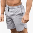 thumbnail image 2 of Men Solid Breathable Fitness Sports Shorts Quick-drying Running Ttraining Pants Five-point Pants, 2 of 5