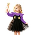 thumbnail image 4 of RFQWOVSR Girls Long Sleeve Tutu Mesh Princess Dress Halloween Party Gown 4-5 Years, 4 of 6