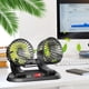 thumbnail image 4 of Scienceny Ventilador de doble cabezal para salpicadero de coche, repuesto plegable, Mini Cable de verano ajustable, ventiladores de Kits de molduras para tableros de automóviles 24V, 4 of 6
