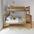 thumbnail image 2 of Max & Lily Bunk Bed Twin over Full Size, Solid Wood Bunk Beds with Ladder for Kids, 2 of 10