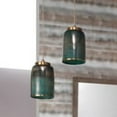 thumbnail image 5 of Jamie Young Co Vapor Medium Contemporary Glass Pendant in Aqua Blue/Brass, 5 of 6