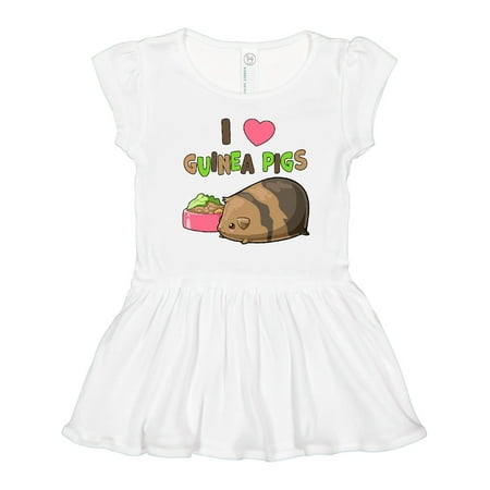 

Inktastic I Love Guinea Pigs Girls Toddler Dress