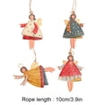 thumbnail image 5 of Christmas Hanging Ornament Christmas Tree Dancing Angel Pendants Christmas Tree Decoration Metal Dancing Angels Decor - Yellow, 5 of 10