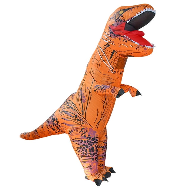 Traje inflable divertido de dinosaurio de Halloween Tyrannosaurus Rex Traje inflable de dinosaurio musculoso para montar