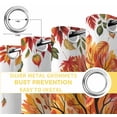 thumbnail image 4 of Fsddascl Orange Yellow Gnomes Fall Blackout Curtains for Bedroom/Living Room, Thermal Insulated Kitchen Curtains, Thanksgiving Botanical Leaves Grommet Darkening Window Treatment Drapes 52"x72"x2, 4 of 6