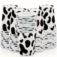 thumbnail image 1 of 10 vasos de papel con estampado de vaca de 8 oz | Tazas de vaquera en blanco y negro for fiestas de cumpleaños en la granja, Navidad, Halloween, celebraciones de Año Nuevo, 1 of 6