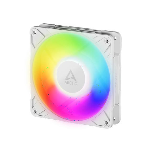 Arctic ACFAN00311A P12 Pro A-RGB 120 mm PWM Fan with Y-Cable Splitter,600-3000 RPM, Fluid Dynamic Bearing, 4-Pin - White