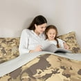 thumbnail image 5 of Castle Fairy Animal Cheetah Bedding Comforter Set 2pcs for Female Men,Abstract Camo Twin Comforter Sets Microfiber,Geometric Camouflage Breathable Bedding Set,Breathable Home Decor,Reversible, 5 of 8