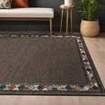 thumbnail image 3 of Beverly Rug Outdoor / Indoor Area Rugs Patio Porch Garden Carpet Bordered/Brown 6x9, 3 of 9