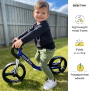 smarTrike Folding Balance Bike, safety gear included, 2 years+, Blue