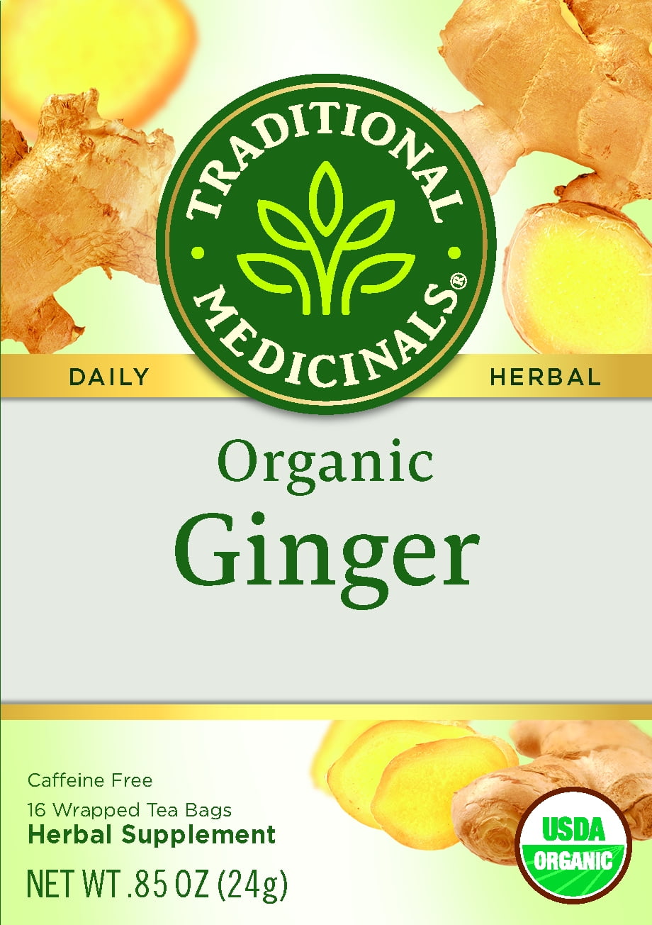 Traditional Medicinals Organic Ginger Herbal Supplement, 16 count, .85