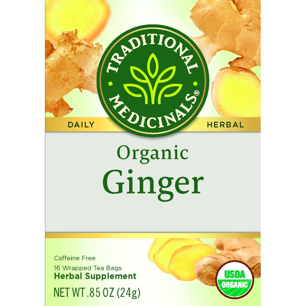 Traditional Medicinals Organic Ginger Herbal Supplement, 16 count, .85