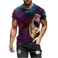 thumbnail image 1 of Camisetas de Verano Casuales Impresas Cuello Redondo Manga Corta, Camiseta Ligera de Algodón de Imitación para el Hogar, Diario Y el Uso de las Cuatro Estaciones, 1 of 6