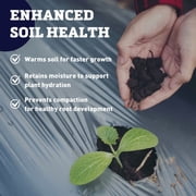 Black Plastic Mulch, 4 x 100 with Weed Prevention and Moisture Retention
