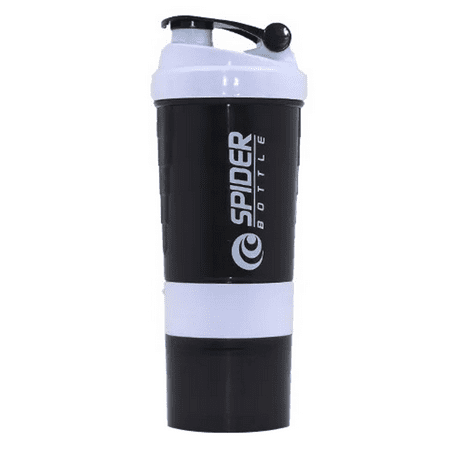 

Protein Shaker Bottle - Sports Water Bottle - Leak Proof Shake Bottle Mixer- Protein Powder Shake Cup with Storage White