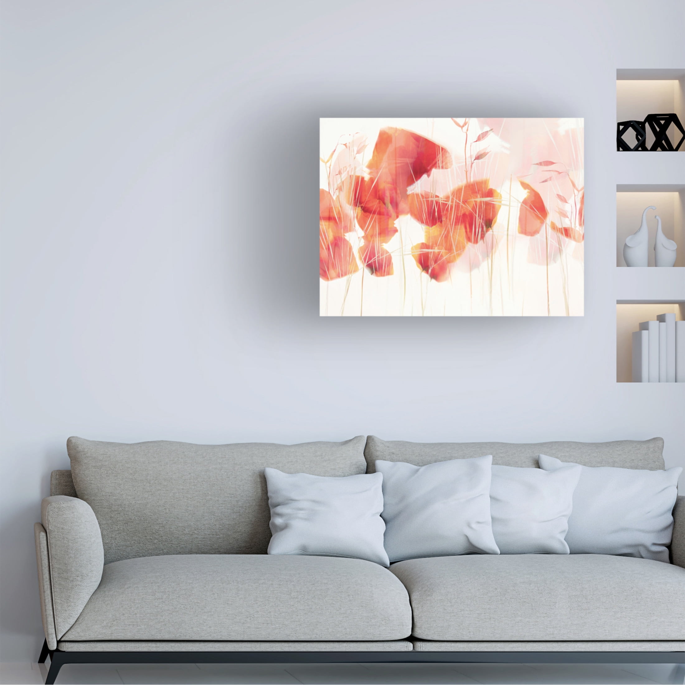 Trademark Fine Art Nel Talen Modern poppies Canvas Wall Art