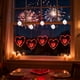 thumbnail image 4 of Luces de cortina LED, tiras rojas en forma de corazón - Alimentadas por pilas, ventosa colgante, decoración romántica para la propuesta de matrimonio, interior exterior, 20x20cm, pack de 3, 4 of 6