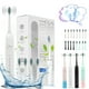thumbnail image 1 of Cepillo de dientes eléctrico con 4 cabezas de cepillo y 6 modos - 42000 VPM, impermeable IPX7, temporizador de 2 minutos, recargable por USB, batería de 60 días, 1 of 6