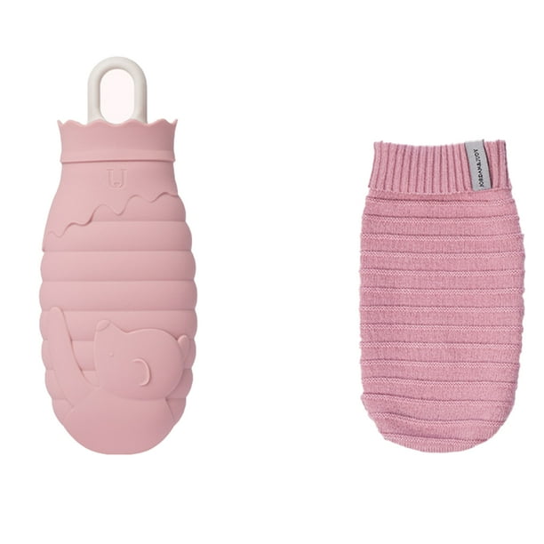 Silicone Microwave Heating Hot Water Bag Knit Cover Honey Jar Shape