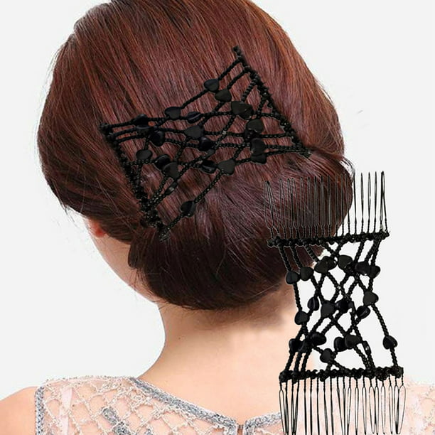 murder lethal Instruct Ostrifin 1 Pcs Magic Hair Comb Slide Elastic Double Beads Easy Stretchy Hair  Clips Pins Combs - Walmart.com