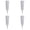Grey 4PCS, variant on 2PCS Cemetery Flower Vase, Memorial Flower Holder for In Ground Cemetery Vase with Stake, Flower Pots for Outdoor Plants, Flower Is Not Included