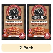 (2 pack) Kodiak Protein-Packed Power Cakes Pumpkin Pancake and Waffle Mix, 18 oz Box