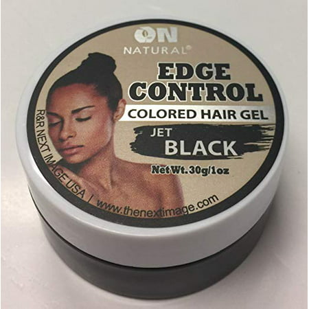 On Natural Edge Control Hair Colored Gel, Jet Black, 1 Ounce