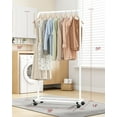 thumbnail image 4 of Sakugi Clothes Rack with Wheels, Clothing Racks for Hanging Clothes and Shoes, White, 4 of 4