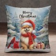 thumbnail image 2 of Merry Christmas Pomeranian Enjoys Woofmas Winter Xmas Holiday Pillowcase Double Sided Pom Dog Lover Gifts Pillow Case Covers - 02022, 2 of 3