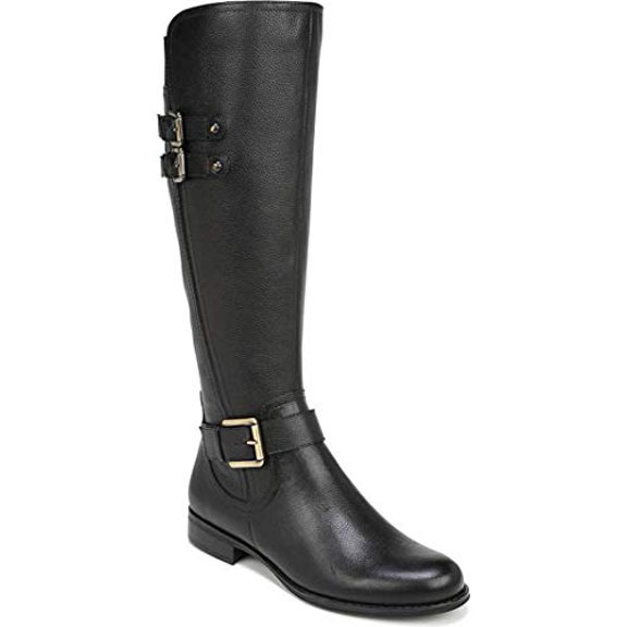Naturalizer Women's Jessie Knee High Boots Black Wide Calf 11W