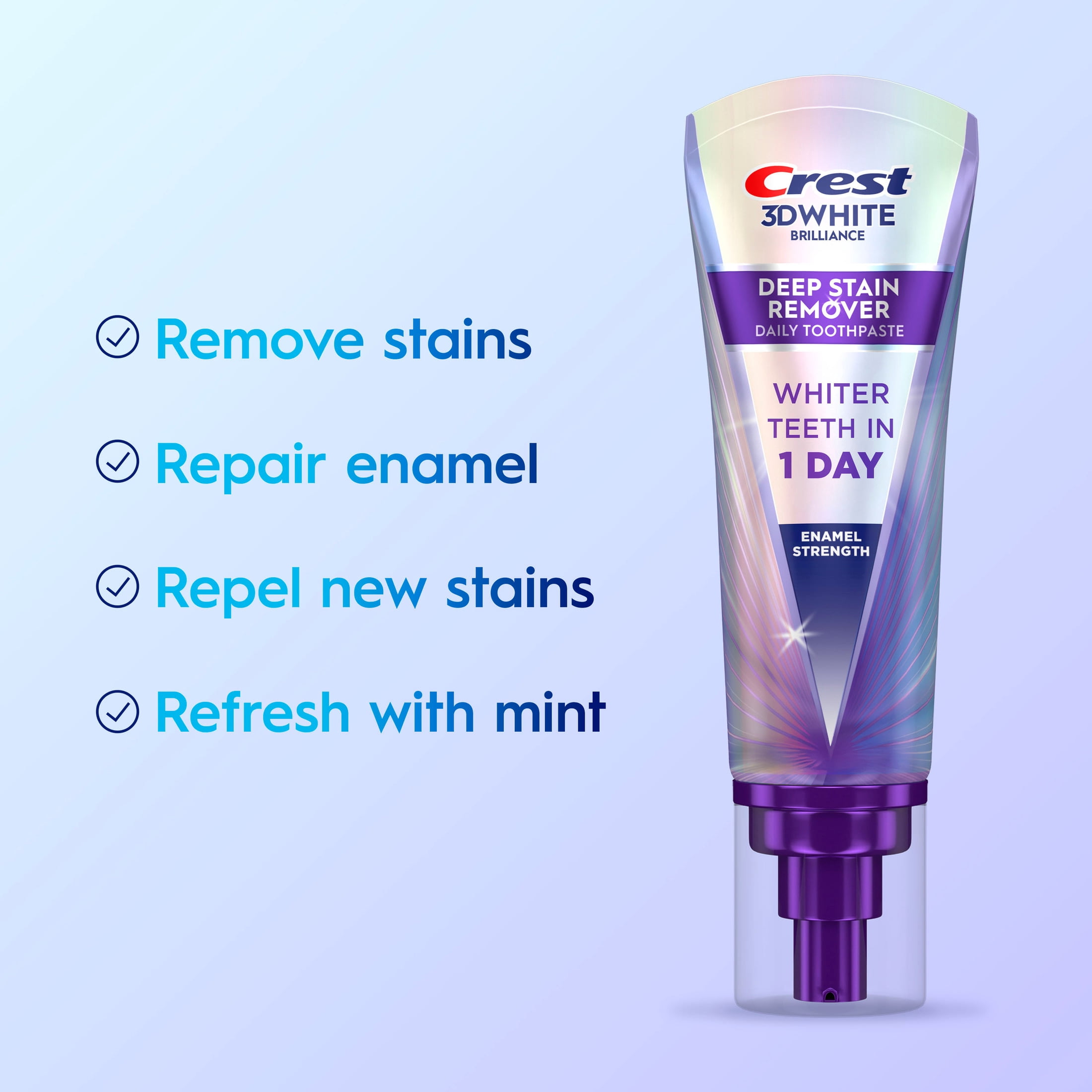 Crest Toothpaste 3DWhite Deep Stain Remover Enamel Strength - 3.1oz