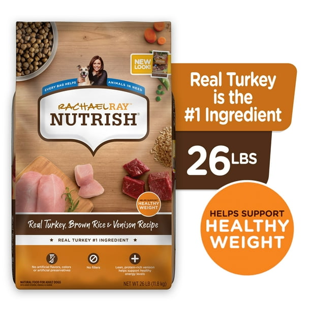 Rachael Ray Nutrish Natural Premium Dry Dog Food, Turkey, Brown Rice