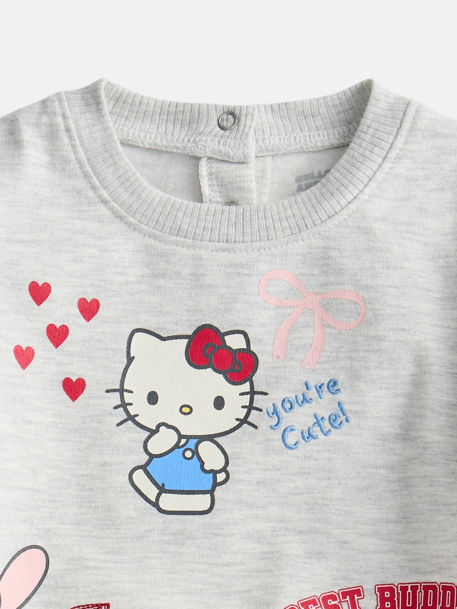 Hello Kitty and Friends Baby Girl's Crewneck Sweatshirt, Leggings and Headband, 3 Piece, Sizes 0/3M-24M