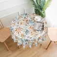 thumbnail image 4 of Autumn Fall Round Tablecloth 60 Inch Thanksgiving Tablecloth Watercolor Fallen Leaves Decorative Table Cloth with Waterproof Polyester for Holiday Kitchen Dining Room Outdoor Patio Party, 4 of 6