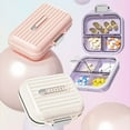 thumbnail image 6 of Hgallory Weekly Pill Organizer Portable Travel Pill Organizers 7 Compartments, 7-Day Medicine Cases Medicine Boxes Daily Vitamin Planners Compact Container, 1 Pack, Pink, 4.3"x2.8"x1.4", 6 of 6
